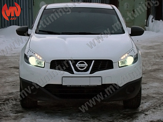 Реснички на фары Nissan Qashqai (2010-2013) + УСТАНОВОЧНЫЙ КОМПЛЕКТ