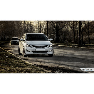 Сплиттер переднего бампера ZEUS Hyundai Solaris (2014-2016)