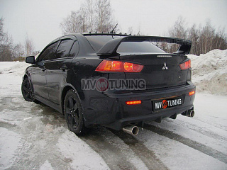 Накладка на задний бампер в стиле var №1 EVO Mitsubishi Lancer X (2007-2016)