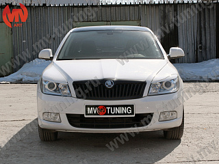 Реснички на фары Skoda Octavia II (2008-2013) + УСТАНОВОЧНЫЙ КОМПЛЕКТ