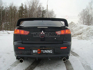 Накладка на задний бампер в стиле var №1 EVO Mitsubishi Lancer X (2007-2016)