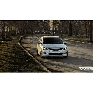 Сплиттер переднего бампера ZEUS Hyundai Solaris (2014-2016)