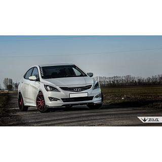 Сплиттер переднего бампера ZEUS Hyundai Solaris (2014-2016)