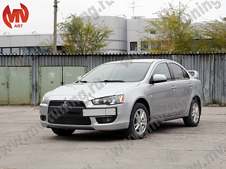Воздуховоды радиатора в передний бампер var №2 (квадрат) Mitsubishi Lancer X (2007-2010)