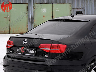 BLACKOUT EDITION Козырек на заднее стекло (черный глянец) VW Jetta 6 VI (2010 - 2018) + УСТАНОВОЧНЫЙ КОМПЛЕКТ