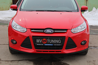 Реснички на фары узкие var №2 Ford Focus 3 (2012-2014) + УСТАНОВОЧНЫЙ КОМПЛЕКТ
