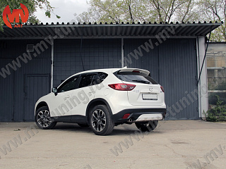 Накладка (диффузор) заднего бампера Mazda CX-5 (рестайлинг) (2015-2016)