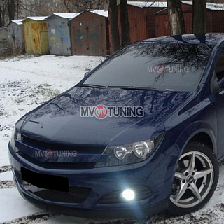 Реснички на фары var№2 широкие Opel Astra H/GTC (2005-2011) + УСТАНОВОЧНЫЙ КОМПЛЕКТ