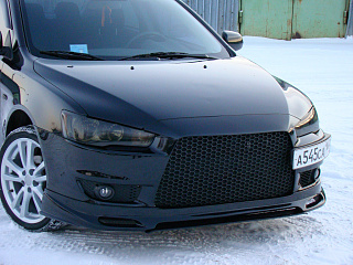 Юбка переднего бампера Zodiak Mitsubishi Lancer X (2007-2010)