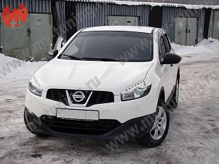 Реснички на фары Nissan Qashqai (2010-2013) + УСТАНОВОЧНЫЙ КОМПЛЕКТ