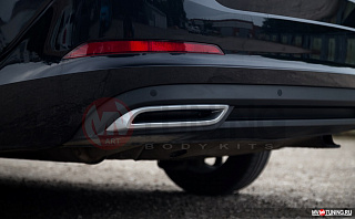 BLACK. Имитация насадок глушителя RS Style крашенные для Skoda Rapid II Gen (2020 - н.в.)