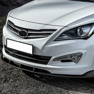Сплиттер переднего бампера ZEUS Hyundai Solaris (2014-2016)