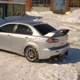Козырек на крышу с 9 зубьями Mitsubishi Lancer X (2007-2016) + УСТАНОВОЧНЫЙ КОМПЛЕКТ