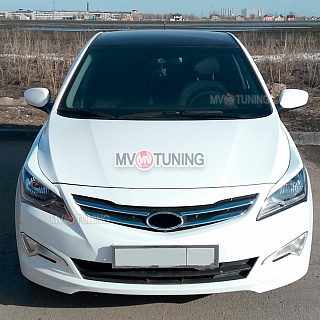 Реснички на фары HS-1 Hyundai Solaris (2014-2016) + УСТАНОВОЧНЫЙ КОМПЛЕКТ