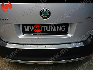 Защитная накладка заднего бампера Skoda Yeti (2009-2012) под покраску