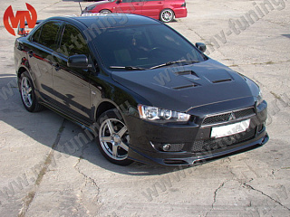 Юбка переднего бампера Zodiak Mitsubishi Lancer X (2007-2010)