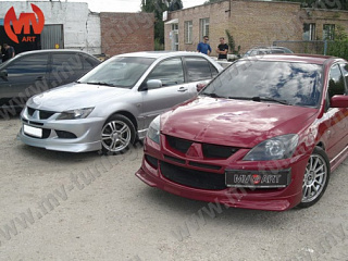 Крепление гос. номера в стиле EVO текстурный пластик Mitsubishi Lancer IX (2003-2009)