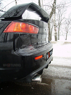 Накладка на задний бампер в стиле var №1 EVO Mitsubishi Lancer X (2007-2016)