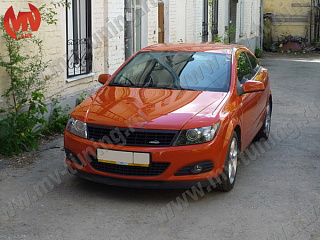 Реснички на фары var№2 широкие Opel Astra H/GTC (2005-2011) + УСТАНОВОЧНЫЙ КОМПЛЕКТ