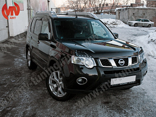 Реснички на фары Nissan X-Trail II (2011-2014) + УСТАНОВОЧНЫЙ КОМПЛЕКТ