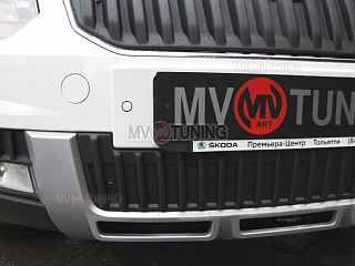 Нижний зимний экран Skoda Yeti Outdoor (2013 - 2018) ТЕКСТУРНЫЙ ПЛАСТИК