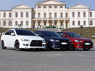 Юбка переднего бампера Zodiak Mitsubishi Lancer X (2007-2010)