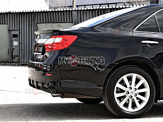 Диффузор заднего бампера var №2 Toyota Camry V50 (2012-2014) текстурный пластик