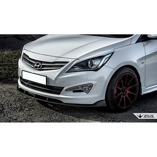 Сплиттер переднего бампера ZEUS Hyundai Solaris (2014-2016)