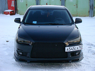 Юбка переднего бампера Zodiak Mitsubishi Lancer X (2007-2010)