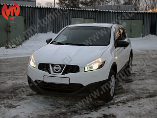 Реснички на фары Nissan Qashqai (2010-2013) + УСТАНОВОЧНЫЙ КОМПЛЕКТ