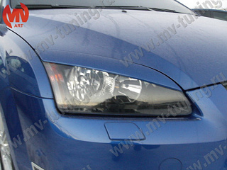 Реснички на фары var№2 широкие Ford Focus 2  (2004-2008) + УСТАНОВОЧНЫЙ КОМПЛЕКТ